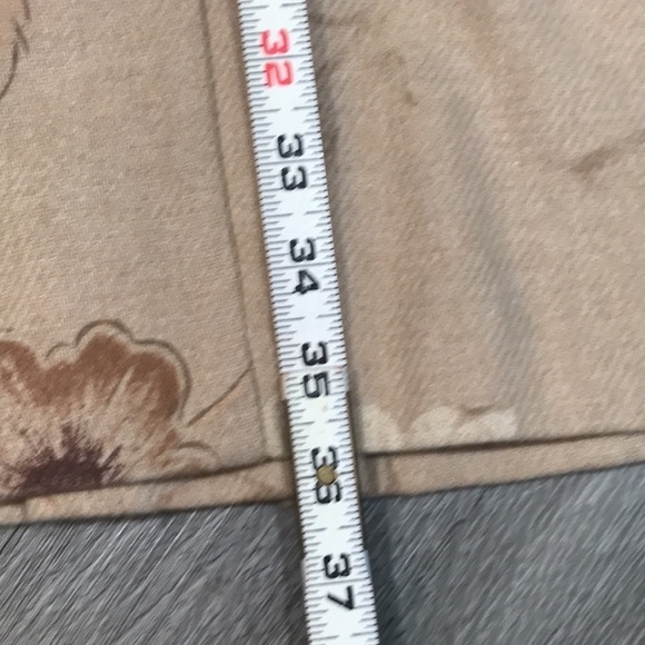 Orvis Wool Blend VTG Khaki Floral Maxi Skirt w/ Pockets Both Sides size 8 - Picture 11 of 13